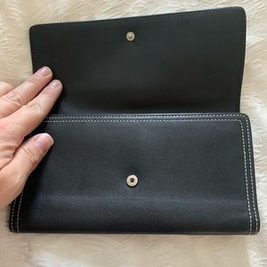 Coach black leather wallet